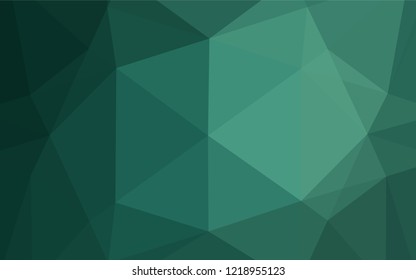 Light Green vector polygon abstract background. A completely new color illustration in a vague style. Brand new design for your business.