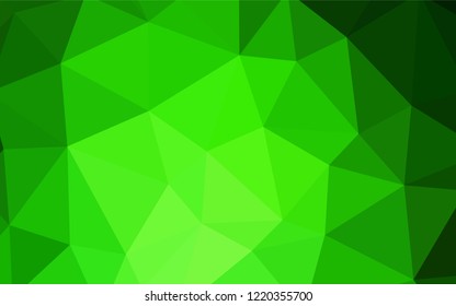 Light Green vector polygon abstract backdrop. Colorful illustration in polygonal style with gradient. Brand new design for your business.