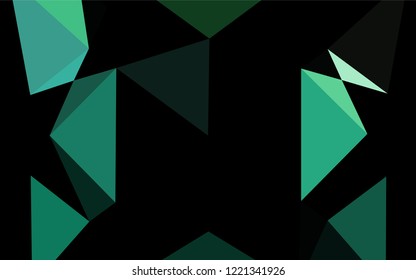 Light Green vector polygon abstract layout. Colorful illustration in abstract style with gradient. The elegant pattern can be used as part of a brand book.