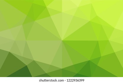 Light Green vector polygon abstract background. A completely new color illustration in a vague style. Triangular pattern for your business design.