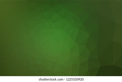 Light Green vector polygon abstract background. Modern geometrical abstract illustration with gradient. The best triangular design for your business.