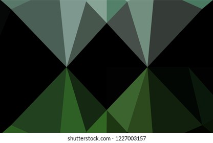 Light Green vector polygon abstract layout. Creative illustration in halftone style with gradient. The polygonal design can be used for your web site.