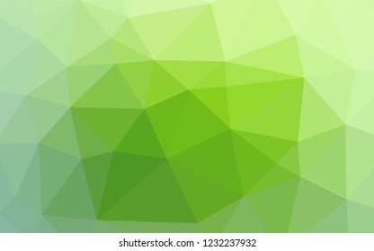 Light Green vector polygon abstract background. Brand new colored illustration in blurry style with gradient. A new texture for your design.
