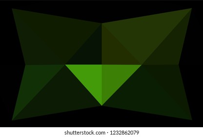 Light Green vector polygon abstract layout. Shining illustration, which consist of triangles. Triangular pattern for your business design.