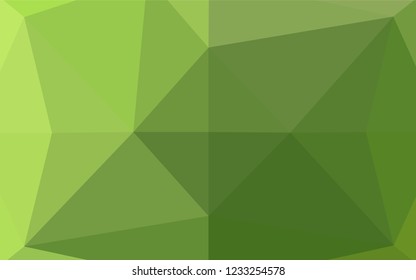 Light Green vector polygon abstract layout. Creative geometric illustration in Origami style with gradient. The best triangular design for your business.