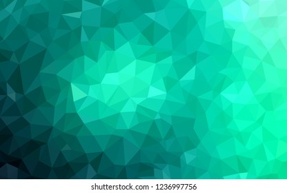 Light Green vector polygon abstract backdrop. Creative geometric illustration in Origami style with gradient. New template for your brand book.