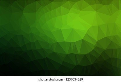 Light Green vector polygon abstract layout. Geometric illustration in Origami style with gradient.  A completely new design for your business.
