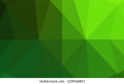 Light Green vector polygon abstract backdrop. Shining illustration, which consist of triangles. The elegant pattern can be used as part of a brand book.
