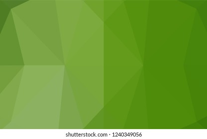 Light Green vector polygon abstract backdrop. A vague abstract illustration with gradient. The completely new template can be used for your brand book.
