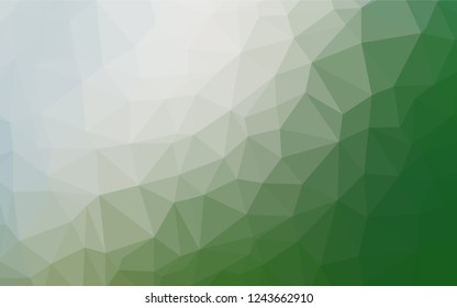 Light Green vector polygon abstract background. Modern geometrical abstract illustration with gradient. A completely new design for your business.