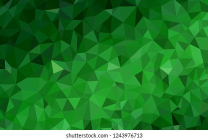 Light Green vector polygon abstract backdrop. A sample with polygonal shapes. Template for cell phone's backgrounds.