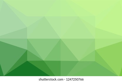 Light Green vector polygon abstract backdrop. Glitter abstract illustration with an elegant design. The polygonal design can be used for your web site.