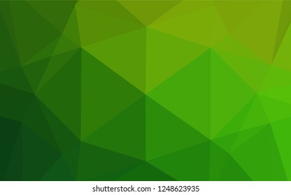 Light Green vector polygon abstract layout. Colorful abstract illustration with gradient. A completely new template for your business design.