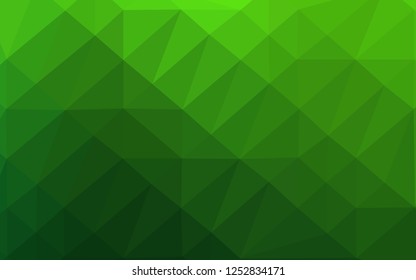 Light Green vector polygon abstract background. A sample with polygonal shapes. Brand new style for your business design.