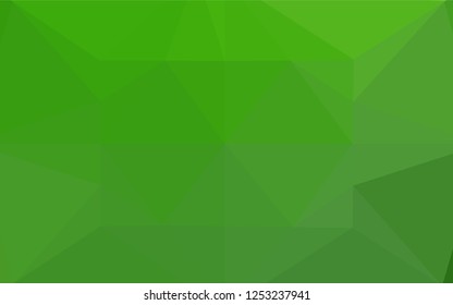 Light Green vector polygon abstract backdrop. Creative geometric illustration in Origami style with gradient. The completely new template can be used for your brand book.