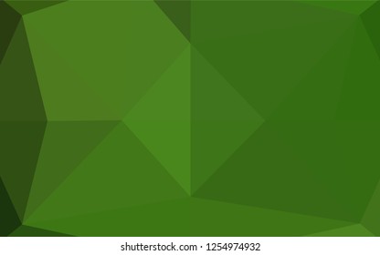Light Green vector polygon abstract backdrop. Shining illustration, which consist of triangles. A completely new design for your business.