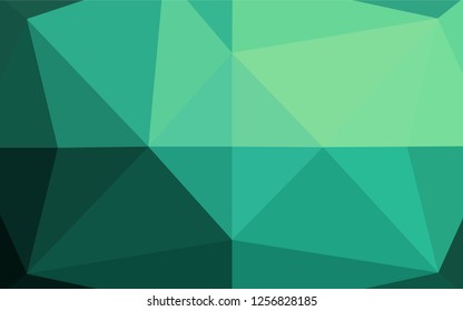 Light Green vector polygon abstract layout. Brand new colored illustration in blurry style with gradient. A completely new design for your business.