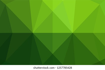 Light Green vector polygon abstract layout. Colorful abstract illustration with gradient. The polygonal design can be used for your web site.