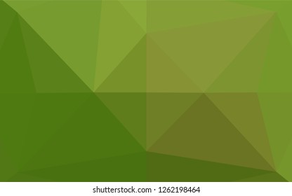 Light Green vector polygon abstract backdrop. Shining illustration, which consist of triangles. A completely new design for your business.
