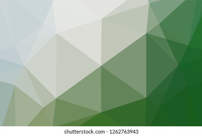 Light Green vector polygon abstract backdrop. Glitter abstract illustration with an elegant design. A completely new design for your business.