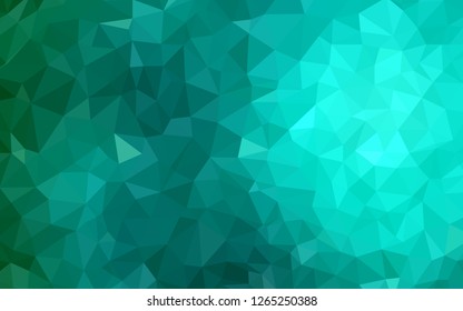 Light Green vector polygon abstract layout. Colorful illustration in abstract style with triangles. A completely new design for your leaflet.