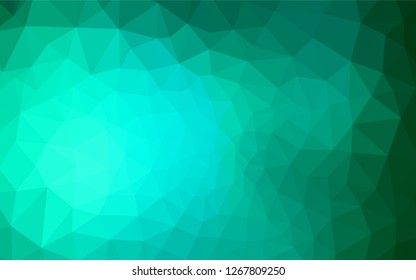 Light Green vector polygon abstract background. Geometric illustration in Origami style with gradient.  Brand new design for your business.