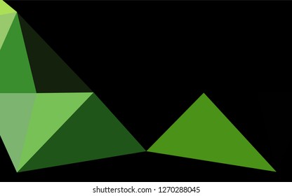 Light Green vector polygon abstract background. Creative illustration in halftone style with gradient. The textured pattern can be used for background.