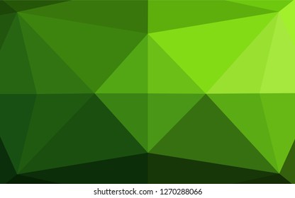 Light Green vector polygon abstract layout. Brand new colored illustration in blurry style with gradient. The completely new template can be used for your brand book.