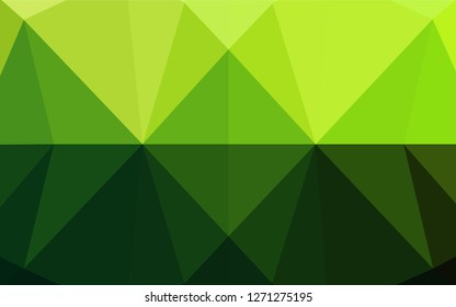 Light Green vector polygon abstract layout. Glitter abstract illustration with an elegant design. Triangular pattern for your business design.