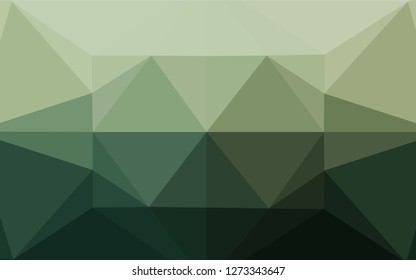 Light Green vector polygon abstract layout. An elegant bright illustration with gradient. The elegant pattern can be used as part of a brand book.