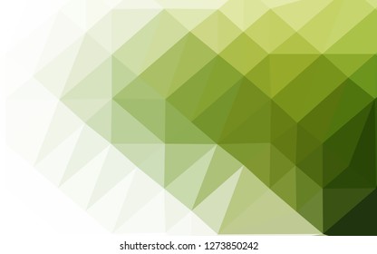 Light Green vector polygon abstract backdrop. A vague abstract illustration with gradient. Template for your brand book.