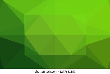 Light Green vector polygon abstract layout. Colorful abstract illustration with gradient. The completely new template can be used for your brand book.