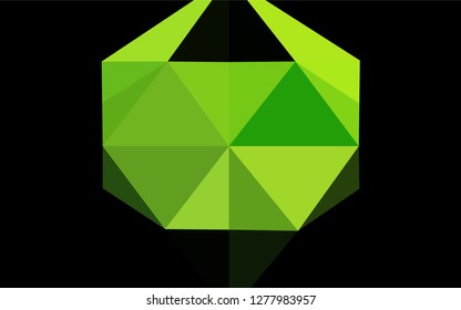 Light Green vector polygon abstract layout. A completely new color illustration in a vague style. The textured pattern can be used for background.