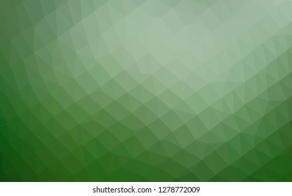Light Green vector polygon abstract layout. Glitter abstract illustration with an elegant design. Template for your brand book.
