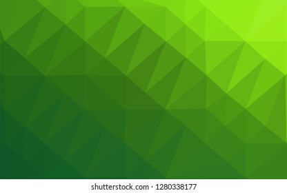 Light Green vector polygon abstract backdrop. A sample with polygonal shapes. Brand new style for your business design.