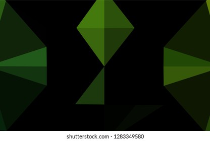 Light Green vector polygon abstract backdrop. Creative illustration in halftone style with gradient. The completely new template can be used for your brand book.