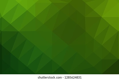 Light Green vector polygon abstract backdrop. Creative illustration in halftone style with gradient. Brand new design for your business.