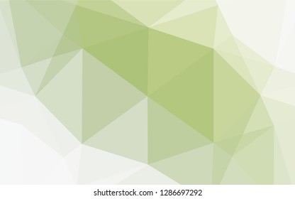 Light Green vector polygon abstract layout. Shining illustration, which consist of triangles. The template can be used as a background for cell phones.