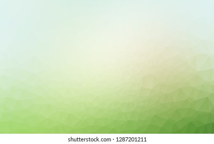 Light Green vector polygon abstract background. Colorful illustration in abstract style with gradient. Template for a cell phone background.
