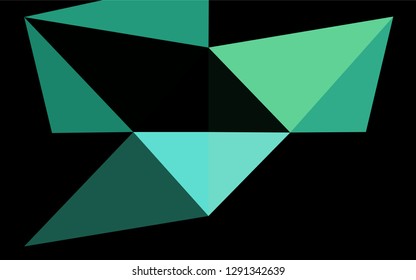 Light Green vector polygon abstract layout. A completely new color illustration in a vague style. The best triangular design for your business.
