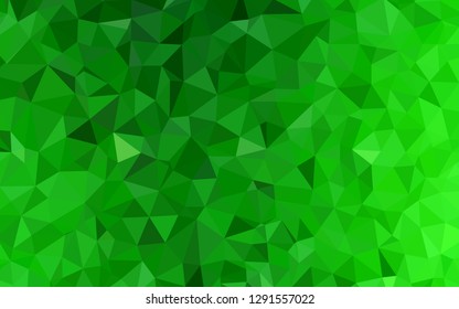 Light Green vector polygon abstract backdrop. Shining colorful illustration with triangles. Brand new design for your business.