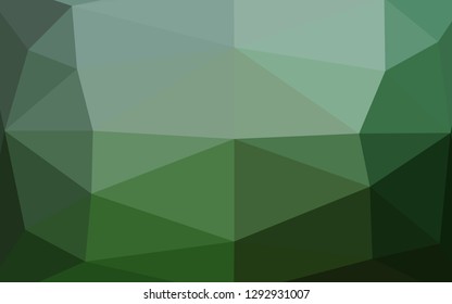 Light Green vector polygon abstract backdrop. Colorful illustration in Origami style with gradient.  Template for a cell phone background.