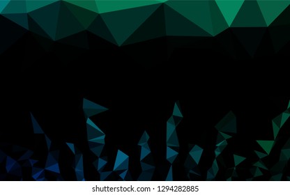 Light Green vector polygon abstract layout. Triangular geometric sample with gradient.  The completely new template can be used for your brand book.
