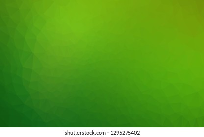 Light Green vector polygon abstract backdrop. Colorful illustration in Origami style with gradient.  Template for your brand book.