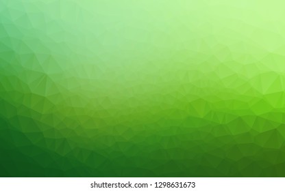 Light Green vector polygon abstract backdrop. A vague abstract illustration with gradient. Template for your brand book.
