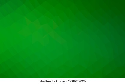 Light Green vector polygon abstract layout. Colorful illustration in Origami style with gradient.  Brand new style for your business design.