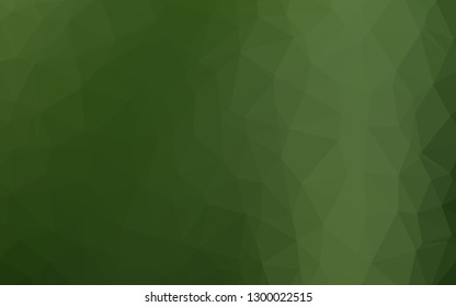 Light Green vector polygon abstract background. Colorful illustration in Origami style with gradient.  Brand new design for your business.