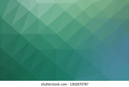 Light Green vector polygon abstract background. Triangular geometric sample with gradient.  Completely new design for your business.