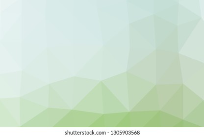 Light Green vector polygon abstract layout. Shining illustration, which consist of triangles. Brand new style for your business design.
