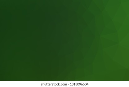 Light Green vector polygon abstract backdrop. Colorful illustration in Origami style with gradient.  Brand new design for your business.